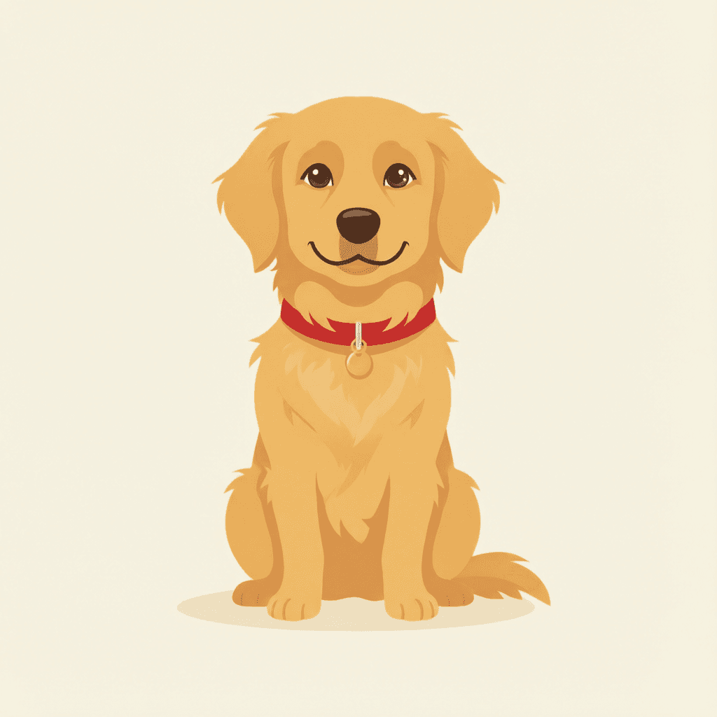 Happy golden retriever